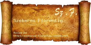 Szekeres Florentin névjegykártya